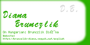 diana brunczlik business card